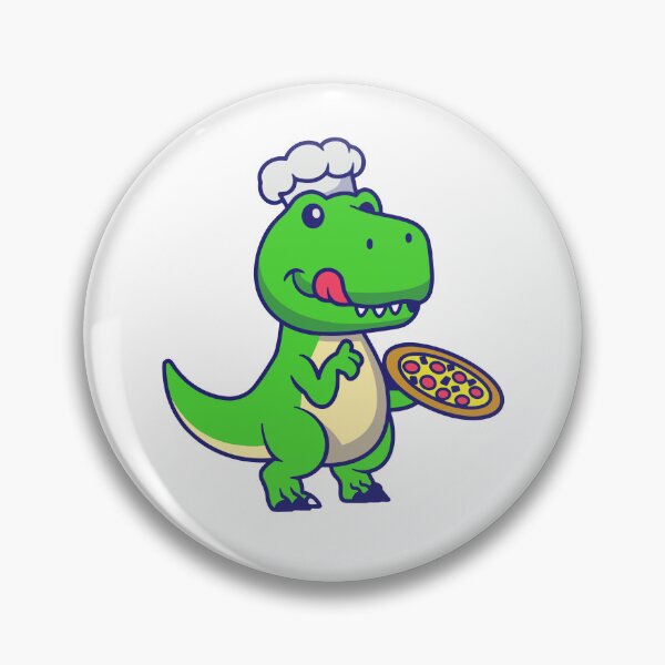 Item preview, Cute T-Rex Dinosaur Pizza Chef Cartoon designed and sold by Jerbilsmouse.