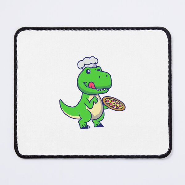 Item preview, Cute T-Rex Dinosaur Pizza Chef Cartoon designed and sold by Jerbilsmouse.