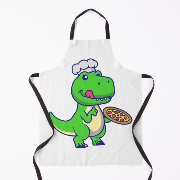 Item preview, Cute T-Rex Dinosaur Pizza Chef Cartoon designed and sold by Jerbilsmouse.