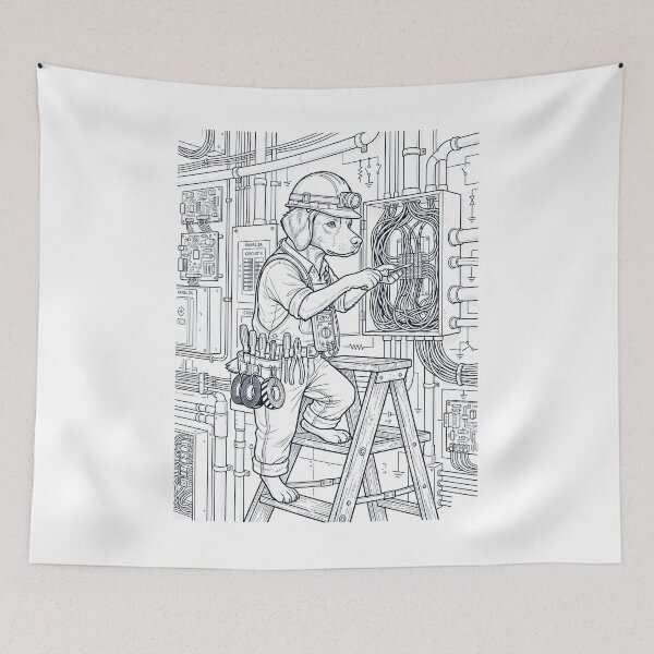 Item preview, Vintage Brittany Electrician Dog Dad Mom Lover designed and sold by DoodleTortle.