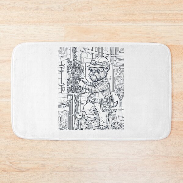 Item preview, Vintage Brussels Griffon Electrician Dog Dad Mom Lover designed and sold by DoodleTortle.
