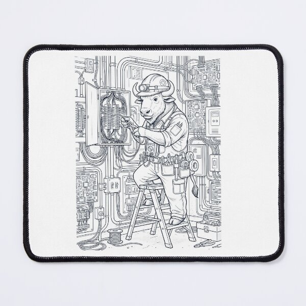 Item preview, Vintage Buffalo Electrician Animal Lover designed and sold by DoodleTortle.