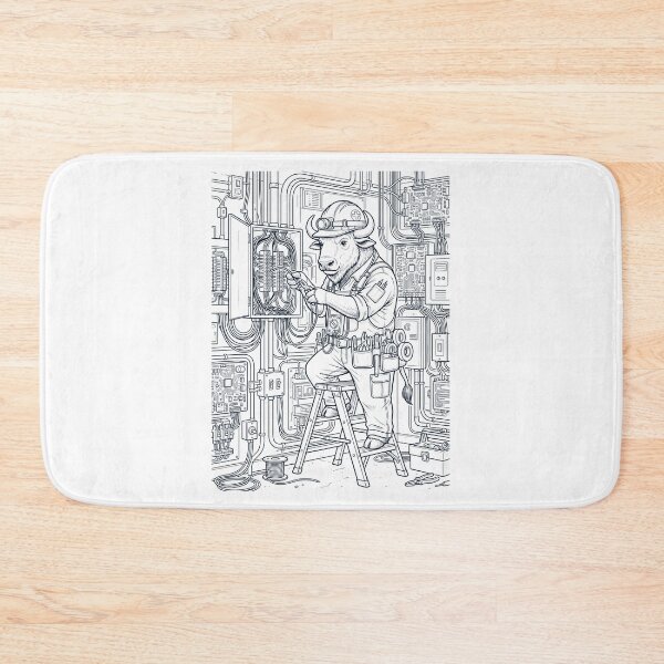Item preview, Vintage Buffalo Electrician Animal Lover designed and sold by DoodleTortle.