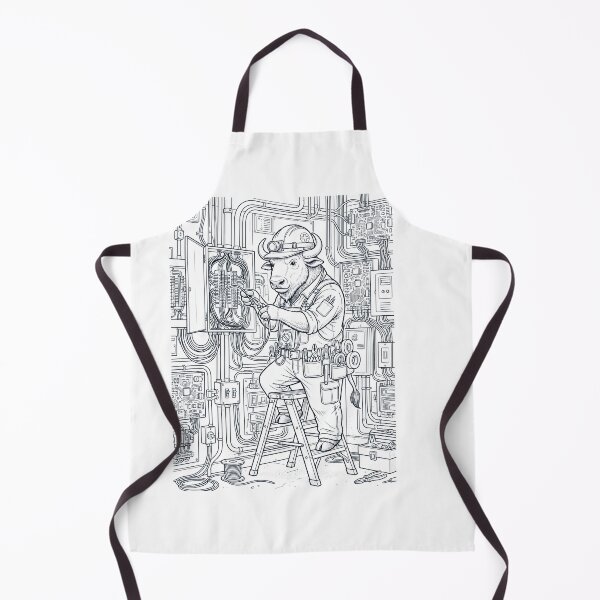 Item preview, Vintage Buffalo Electrician Animal Lover designed and sold by DoodleTortle.