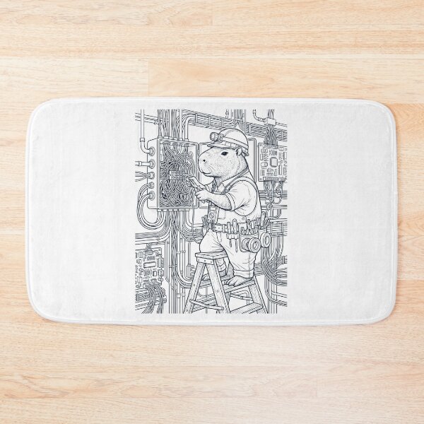 Item preview, Vintage Capybara Electrician Animal Lover designed and sold by DoodleTortle.