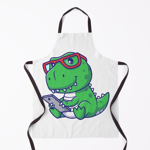 Item preview, Cute Nerd T-Rex Dinosaur Using Smartphone designed and sold by Jerbilsmouse.