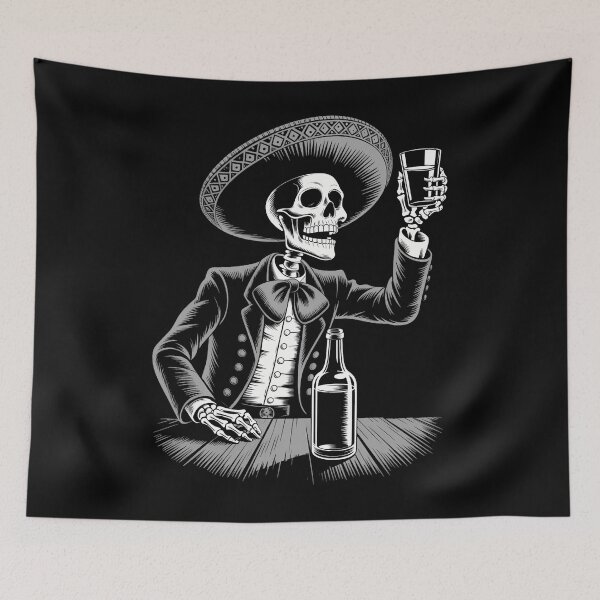 Artikelvorschau, Dia De Los Muertos Skeleton Tequila Day of Dead entworfen und verkauft von TrinaEspinoza.