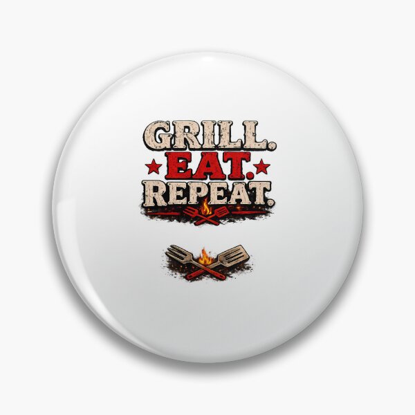 Item preview, Grill Eat Repeat Funny BBQ Design ,Backyard Grilling Gift for Grill Master designed and sold by GGAUL.