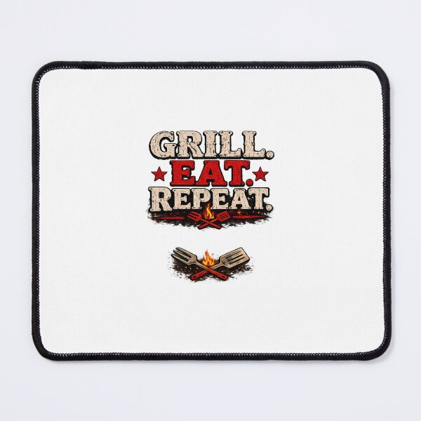 Item preview, Grill Eat Repeat Funny BBQ Design ,Backyard Grilling Gift for Grill Master designed and sold by GGAUL.