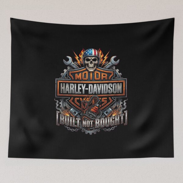 Item preview, Harley Davidson Built Not Bought Motorcycle Builder Illustration designed and sold by enzoade.