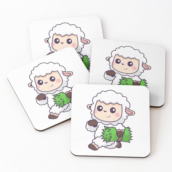 Item preview, Cute Sheep Carrying Green Grass Cartoon designed and sold by Jerbilsmouse.