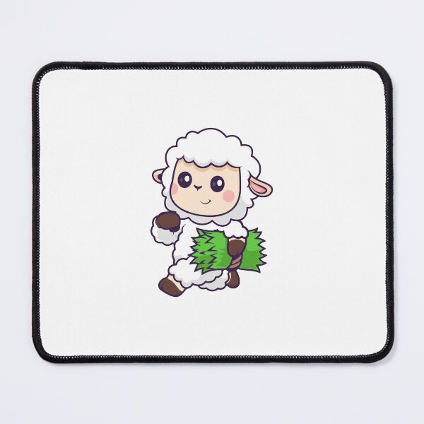 Item preview, Cute Sheep Carrying Green Grass Cartoon designed and sold by Jerbilsmouse.