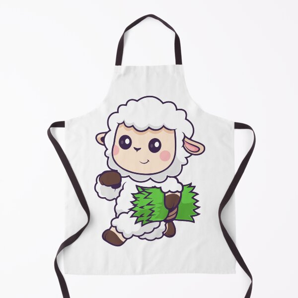 Item preview, Cute Sheep Carrying Green Grass Cartoon designed and sold by Jerbilsmouse.