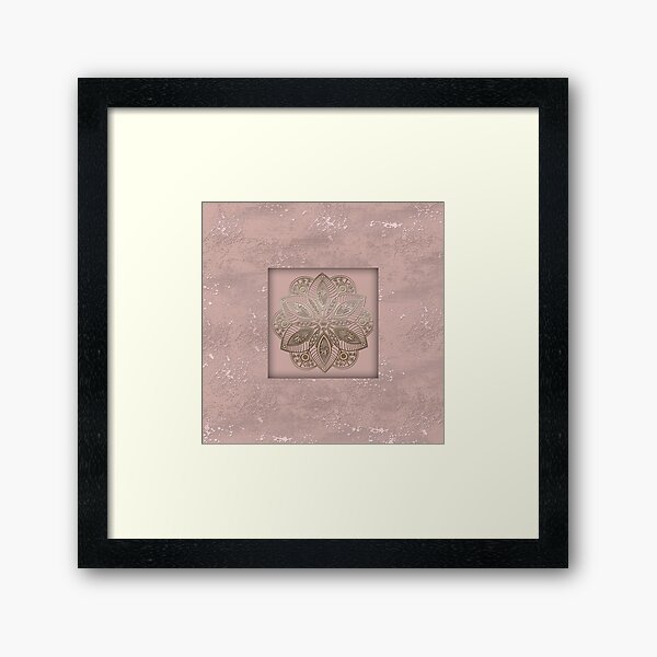Mandala rosegold 2 Framed Art Print