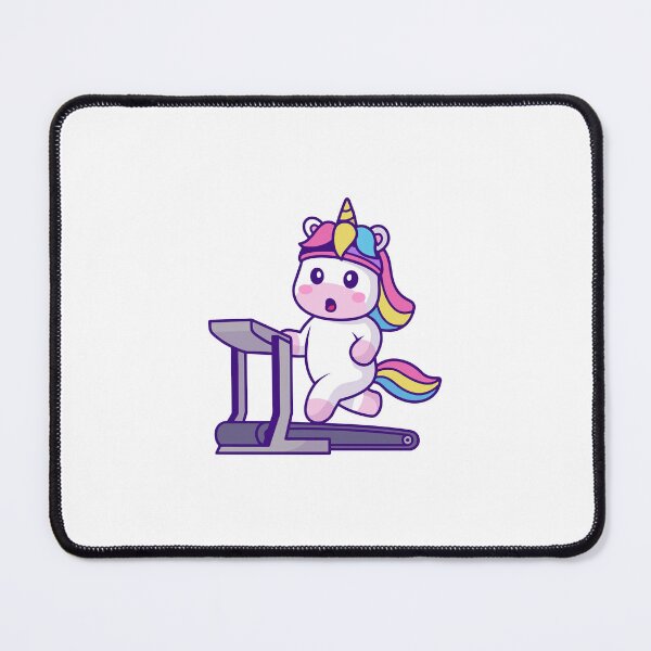 Item preview, Cute Fitness Unicorn Running on Treadmill designed and sold by Jerbilsmouse.