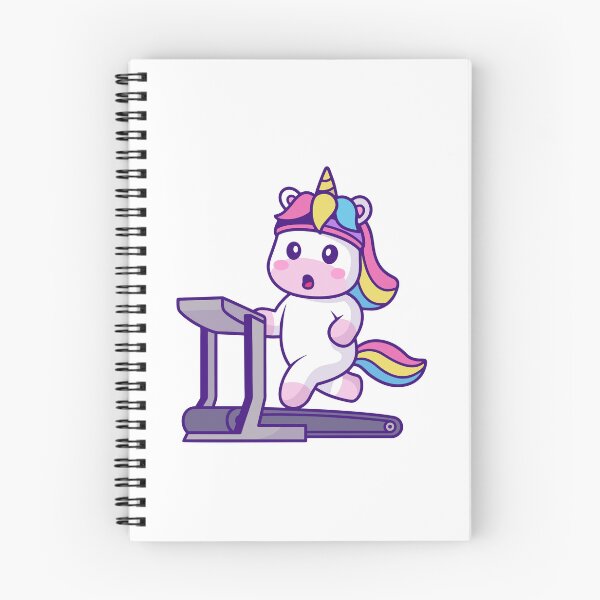 Item preview, Cute Fitness Unicorn Running on Treadmill designed and sold by Jerbilsmouse.