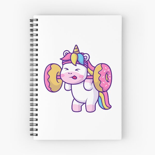 Item preview, Funny Unicorn Squatting with Donut Barbell designed and sold by Jerbilsmouse.