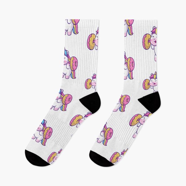 Item preview, Funny Unicorn Squatting with Donut Barbell designed and sold by Jerbilsmouse.