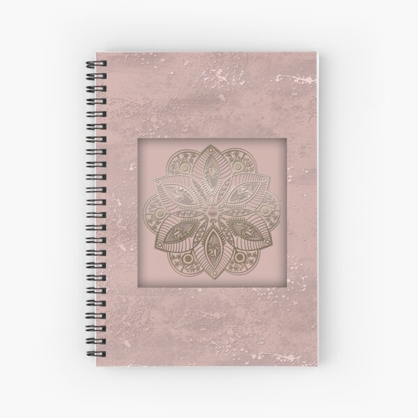 Mandala rosegold 2 Spiral Notebook