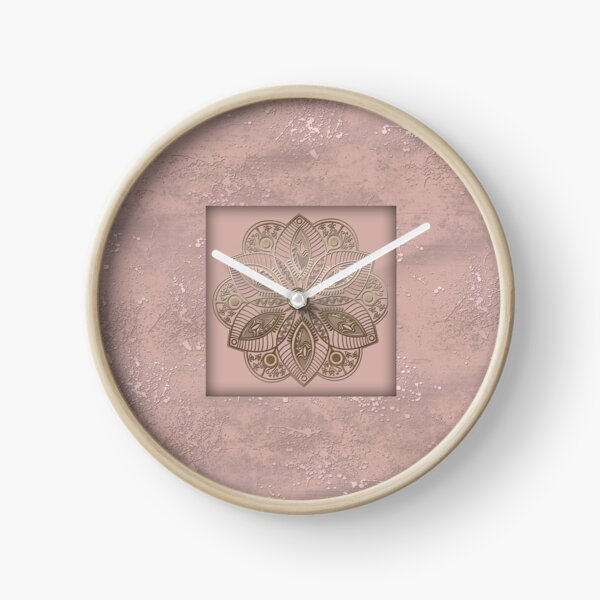 Mandala rosegold 2 Clock