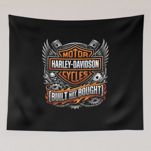 Item preview, Harley Davidson Built Not Bought Vintage Custom Motorcycle Graphic designed and sold by enzoade.