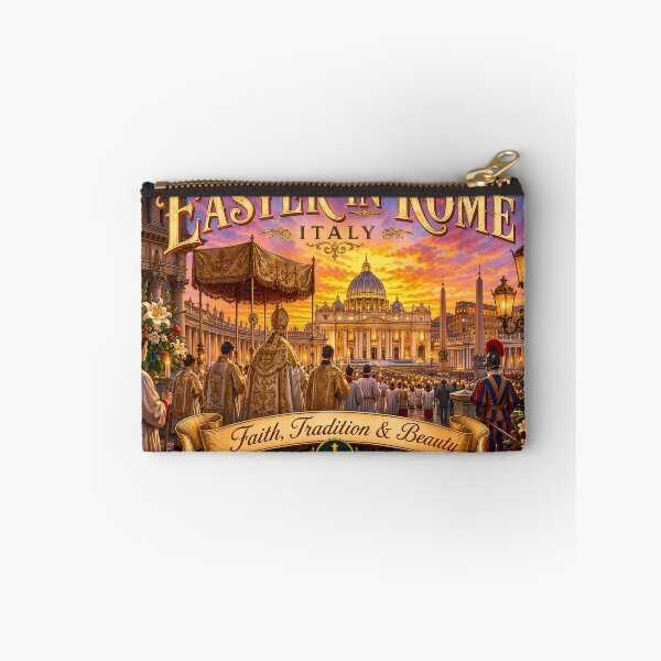 Item preview, Easter in Rome Italy Retro Vintage Travel Poster designed and sold by Koalangel.