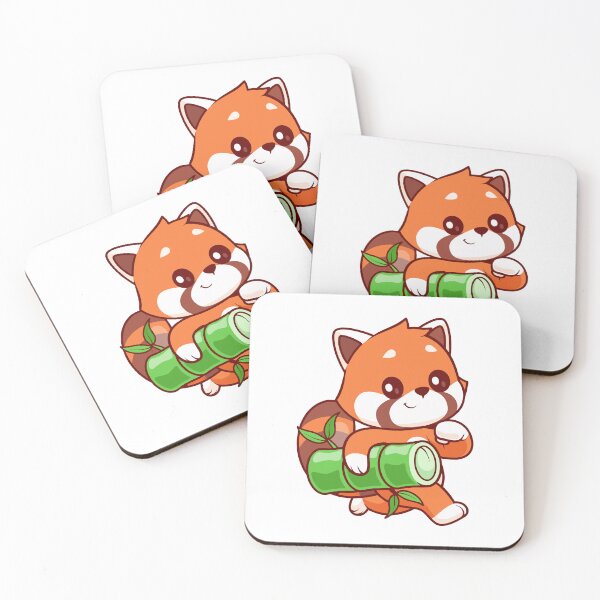 Item preview, Cute Chibi Red Panda Carrying Bamboo Illustration designed and sold by Jerbilsmouse.