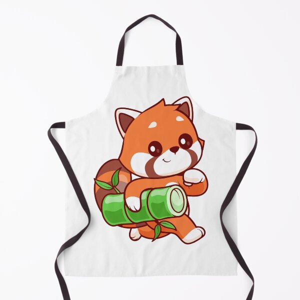 Item preview, Cute Chibi Red Panda Carrying Bamboo Illustration designed and sold by Jerbilsmouse.