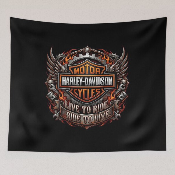 Item preview, Harley Davidson Live To Ride Ride To Live Custom Bike Rider Artwork designed and sold by enzoade.