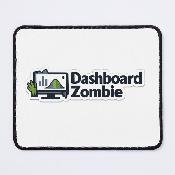 Item preview, Dashboard Zombie – Funny Analytics Sticker designed and sold by BrightMindPrint.