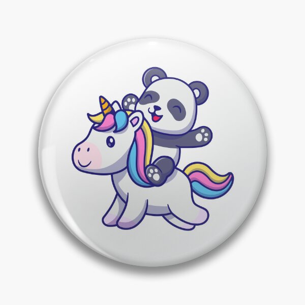 Item preview, Cute Panda Riding Magical Unicorn Illustration designed and sold by Jerbilsmouse.