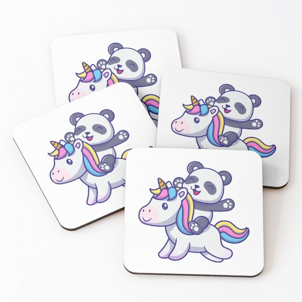 Item preview, Cute Panda Riding Magical Unicorn Illustration designed and sold by Jerbilsmouse.