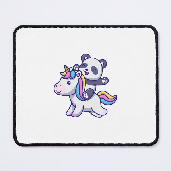 Item preview, Cute Panda Riding Magical Unicorn Illustration designed and sold by Jerbilsmouse.