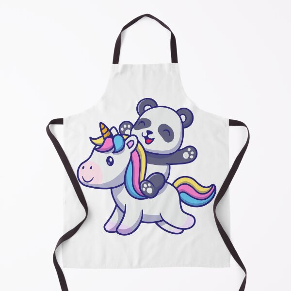 Item preview, Cute Panda Riding Magical Unicorn Illustration designed and sold by Jerbilsmouse.