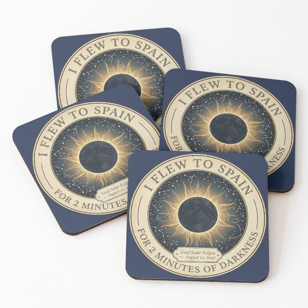Item preview, I Flew To Spain For 2 Minutes of Darkness Eclipse 2026 designed and sold by CalmCapy Co.
