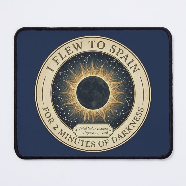 Item preview, I Flew To Spain For 2 Minutes of Darkness Eclipse 2026 designed and sold by CalmCapy Co.