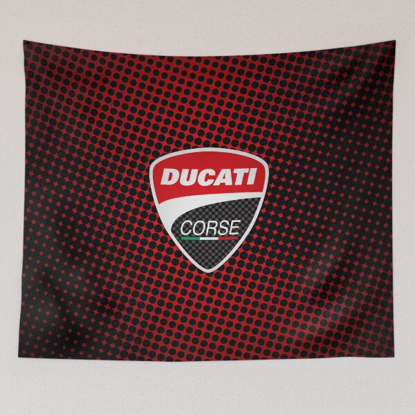 Item preview, Ducati Corse on red carbon fibre background designed and sold by fullstackphotos.