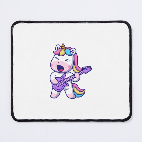 Item preview, Cute Rockstar Unicorn Playing Electric Guitar Cartoon designed and sold by Jerbilsmouse.