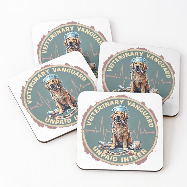 Item preview, Golden Retriever Unpaid Intern Vet Tech Gift designed and sold by PawsRetroStudio.