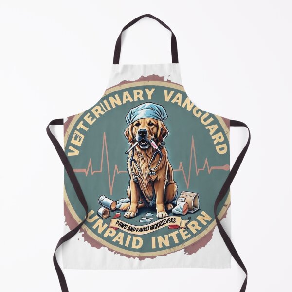 Item preview, Golden Retriever Unpaid Intern Vet Tech Gift designed and sold by PawsRetroStudio.