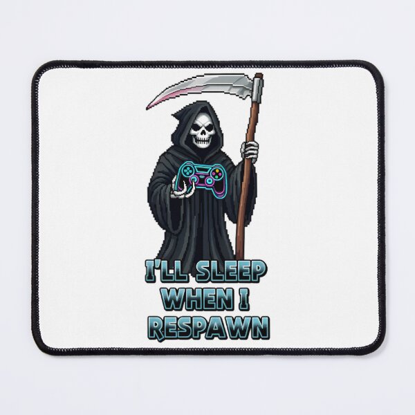 Item preview, Grim Reaper Gaming Pixel Art Funny Quote designed and sold by RetroPixel Apparel.