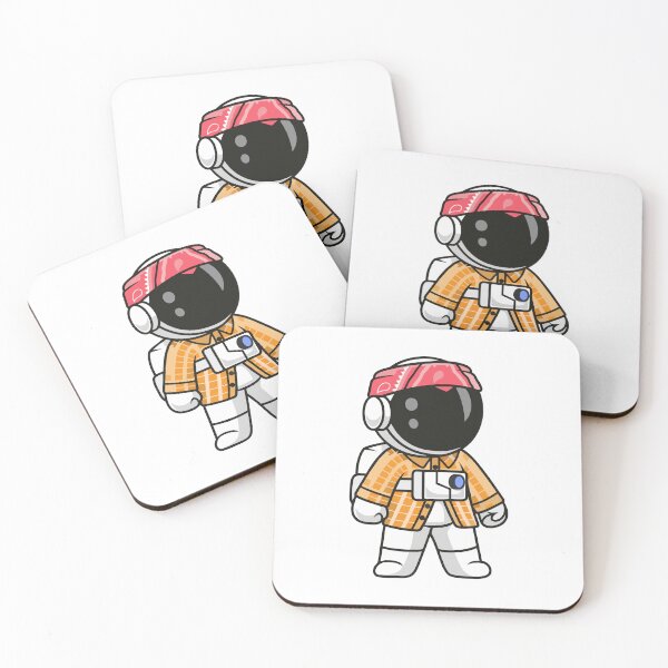 Item preview, Cute Space Astronaut with Plaid Shirt and Bandana designed and sold by Jerbilsmouse.