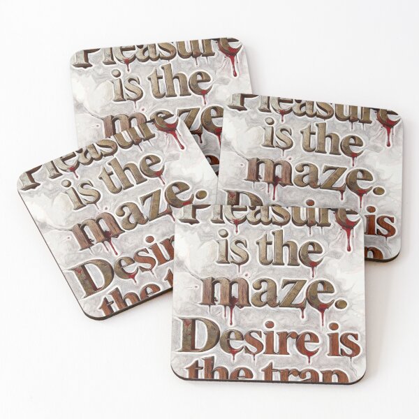 Item preview, Pleasure Is The Maze Desire Is The Trap – Gothic Quote Art designed and sold by Hen-C-Art.