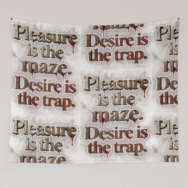 Item preview, Pleasure Is The Maze Desire Is The Trap – Gothic Quote Art designed and sold by Hen-C-Art.