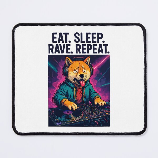 Item preview, Shiba Inu DJ: Eat Sleep Rave Repeat Streetwear designed and sold by Pineapple-Tree.