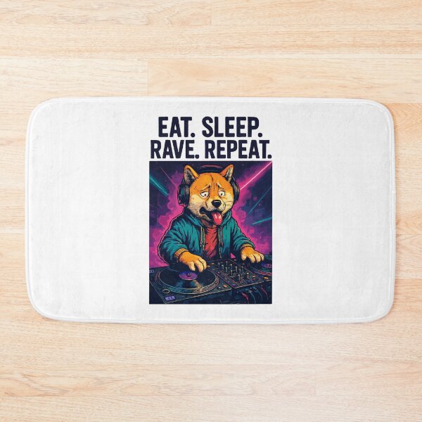 Item preview, Shiba Inu DJ: Eat Sleep Rave Repeat Streetwear designed and sold by Pineapple-Tree.