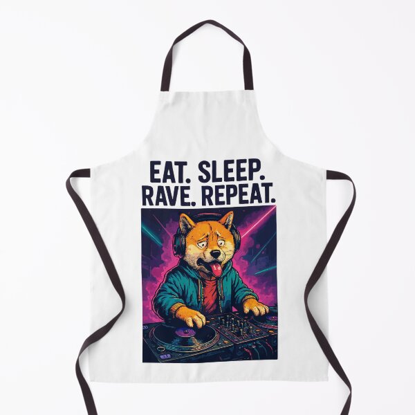 Item preview, Shiba Inu DJ: Eat Sleep Rave Repeat Streetwear designed and sold by Pineapple-Tree.