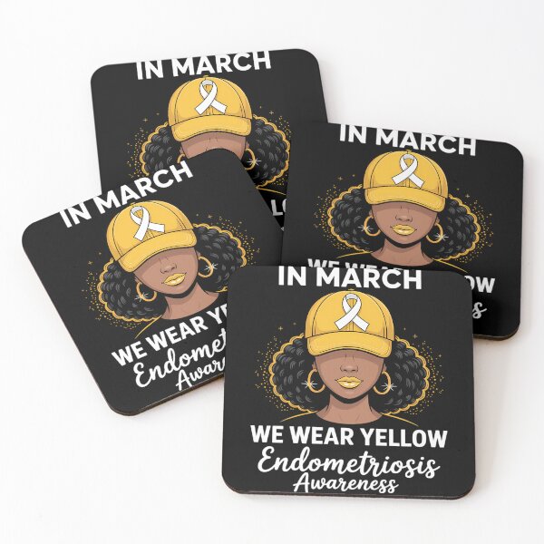 Item preview, Endometriosis Awareness Black Yellow Ribbon designed and sold by TrinaEspinoza.