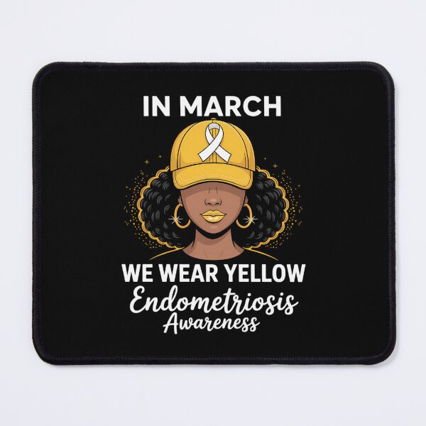 Item preview, Endometriosis Awareness Black Yellow Ribbon designed and sold by TrinaEspinoza.