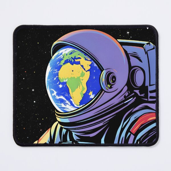 Item preview, First Space Return Astronaut Helmet Earth Reflection Pop Art designed and sold by Daniela`s shop.